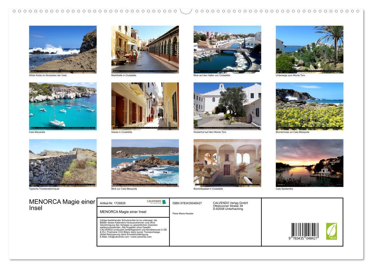 Bild: 9783435048427 | MENORCA Magie einer Insel (Wandkalender 2025 DIN A2 quer), CALVENDO...