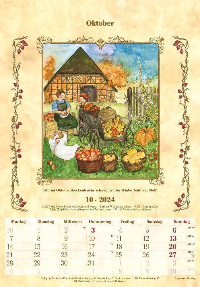 Bild: 4251732334826 | Bauernkalender 2024 - Bildkalender 23,7x34 cm - mit...