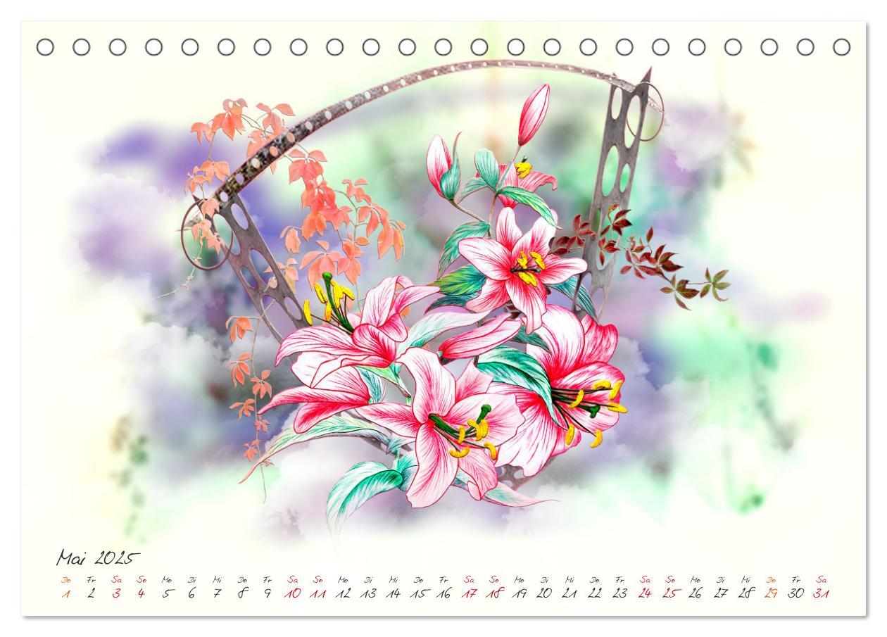 Bild: 9783435317059 | Zauberhaftes Ikebana (Tischkalender 2025 DIN A5 quer), CALVENDO...