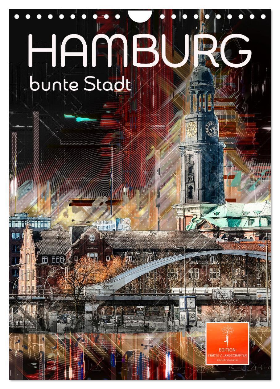 Cover: 9783675978928 | Hamburg bunte Stadt (Wandkalender 2024 DIN A4 hoch), CALVENDO...