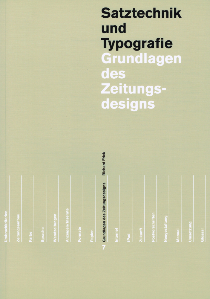 Cover: 9783038630159 | Grundlagen des Zeitungs- und Zeitschriftendesigns, in 2 Bdn. | Frick