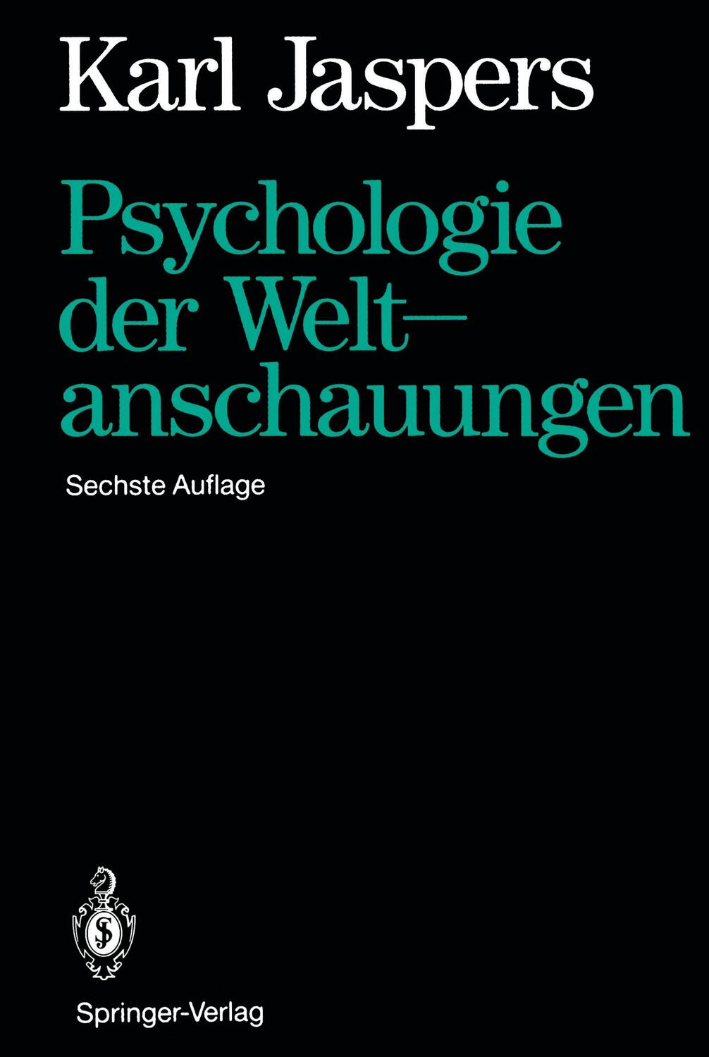 Cover: 9783540055396 | Psychologie der Weltanschauungen | Karl Jaspers | Buch | Deutsch