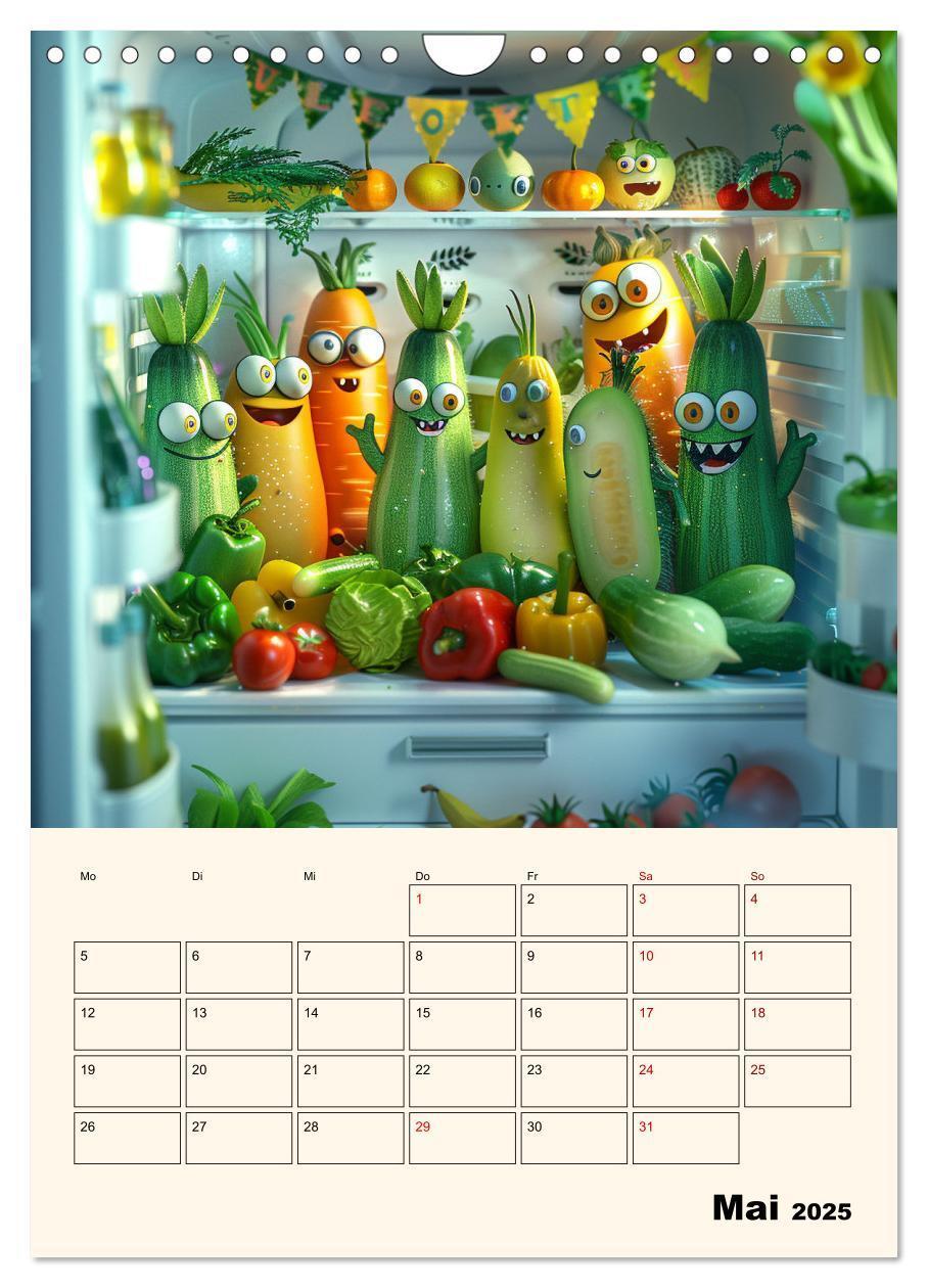 Bild: 9783435472543 | Nachts im Kühlschrank (Wandkalender 2025 DIN A4 hoch), CALVENDO...