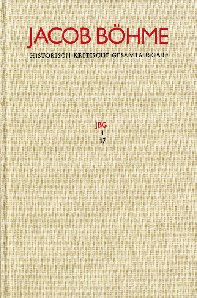 Cover: 9783772850172 | Jacob Böhme: Historisch-kritische Gesamtausgabe / Abteilung I:...