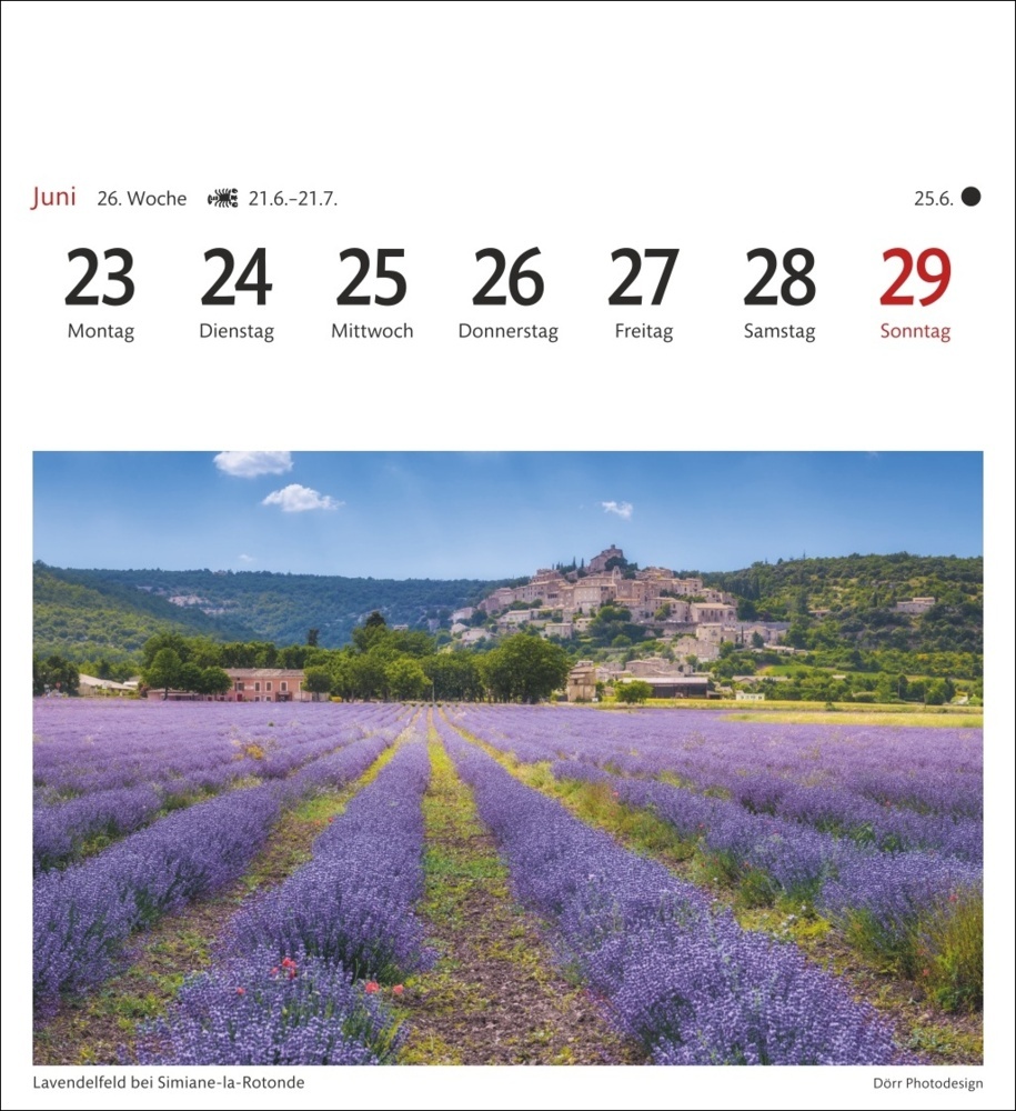 Bild: 9783840033421 | Provence Sehnsuchtskalender 2025 - Wochenkalender mit 53 Postkarten