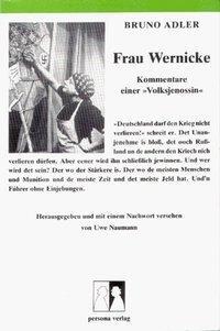 Cover: 9783924652166 | Frau Wernicke | Bruno Adler | Kartoniert / Broschiert | Deutsch | 1990