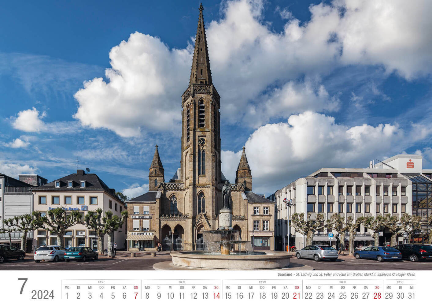 Bild: 9783965351745 | Saarland 2024 Bildkalender A3 quer Spiralbindung | Holger Klaes | 2024