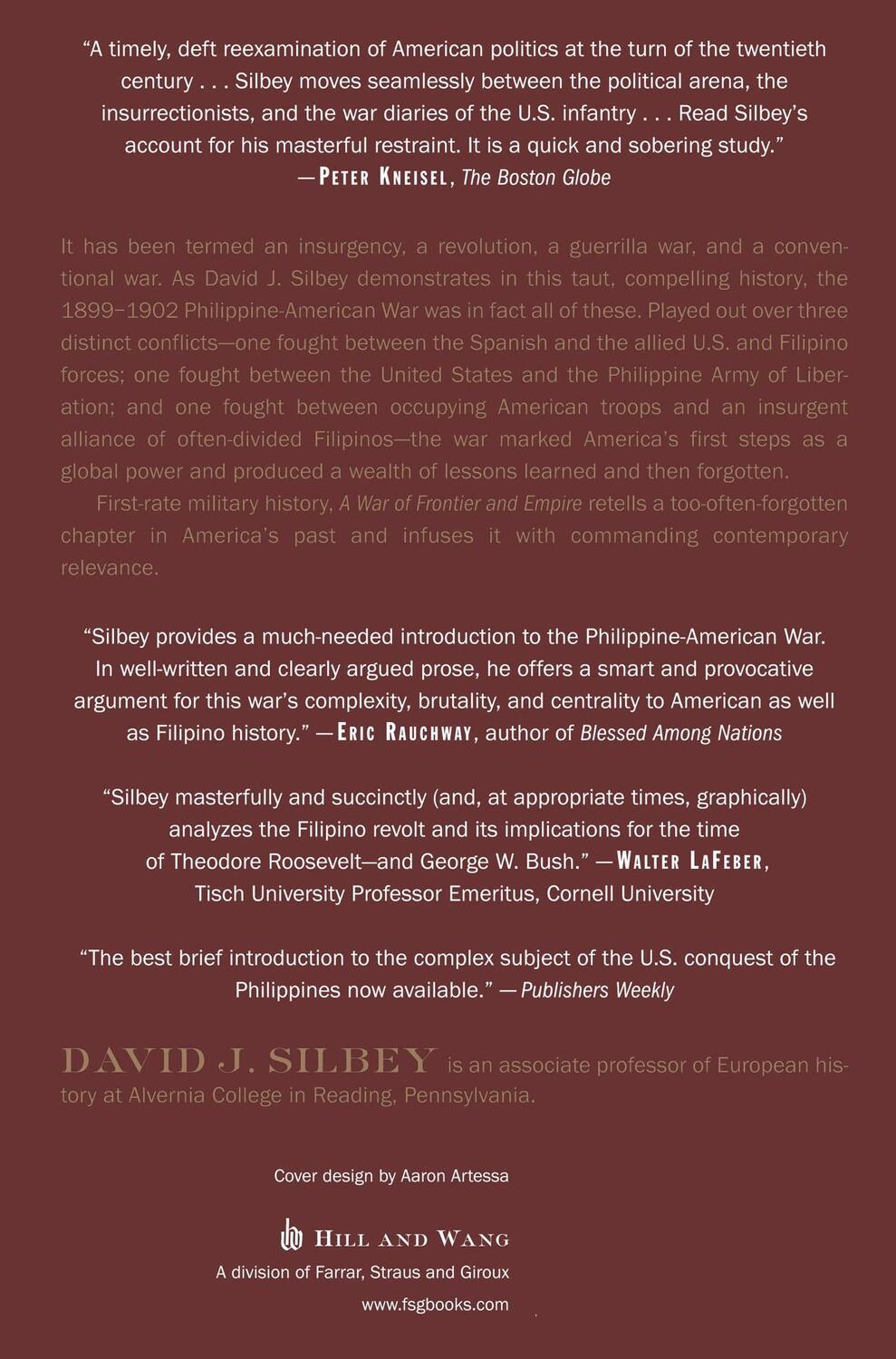 Rückseite: 9780809096619 | A War of Frontier and Empire | The Philippine-American War, 1899-1902