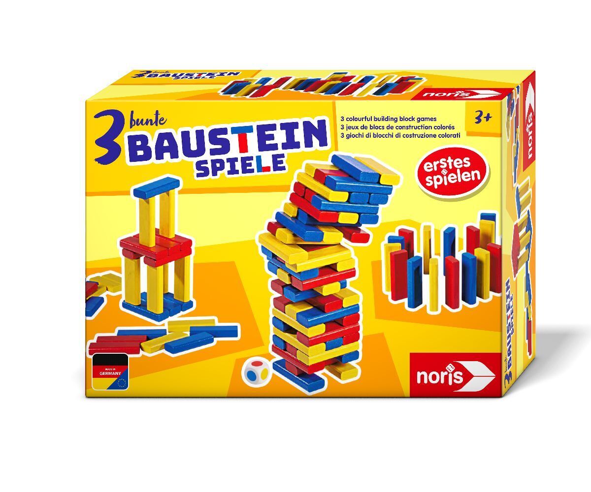 Bild: 4000826006107 | 3 bunte Bausteinspiele | Spiel | Bunter Stückkarton | 606012165 | 2024