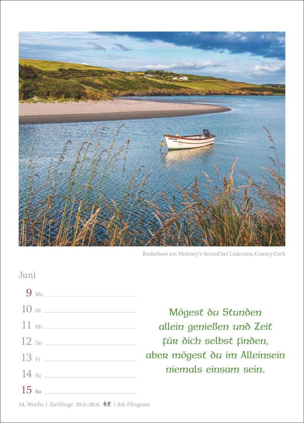 Bild: 9783840033971 | Irische Segenswünsche Wochenkalender 2025 - mit Zitaten | Kalender