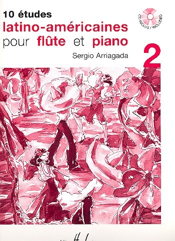 Cover: 9790230987066 | 10 études latino-americaines vol.2 (+CD) pour flûte et piano | Lemoine