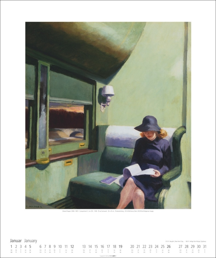 Bild: 9783839900154 | Edward Hopper Kalender 2025 | Edward Hopper | Kalender | Spiralbindung