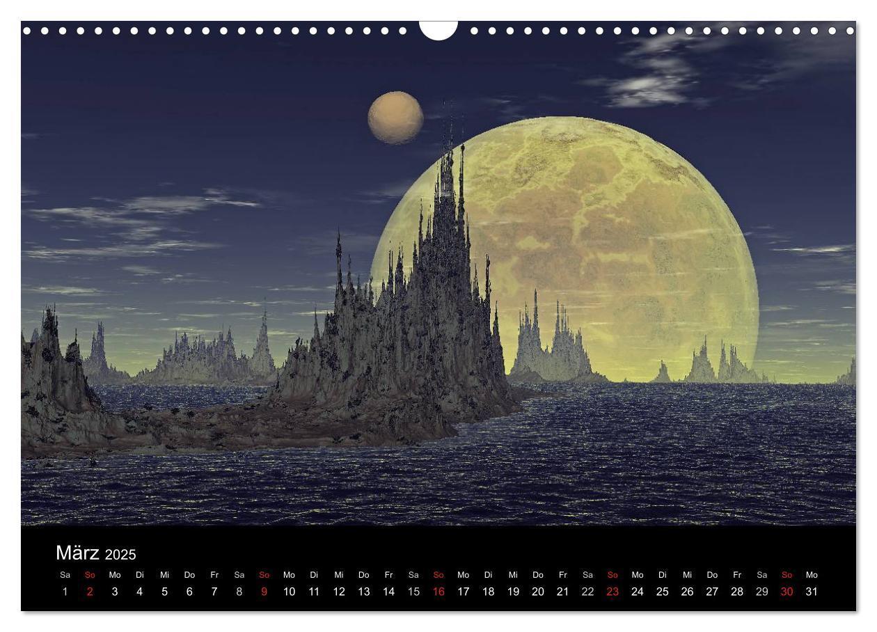 Bild: 9783435697236 | Fantasie-Planeten (Wandkalender 2025 DIN A3 quer), CALVENDO...