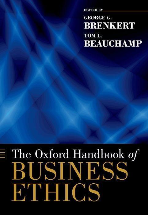 Cover: 9780199916221 | The Oxford Handbook of Business Ethics | George G. Brenkert (u. a.)