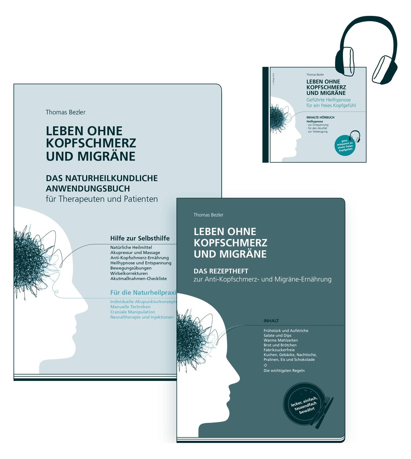 Cover: 9783982008639 | Leben ohne Kopfschmerz und Migräne-Set | Thomas Bezler | Taschenbuch