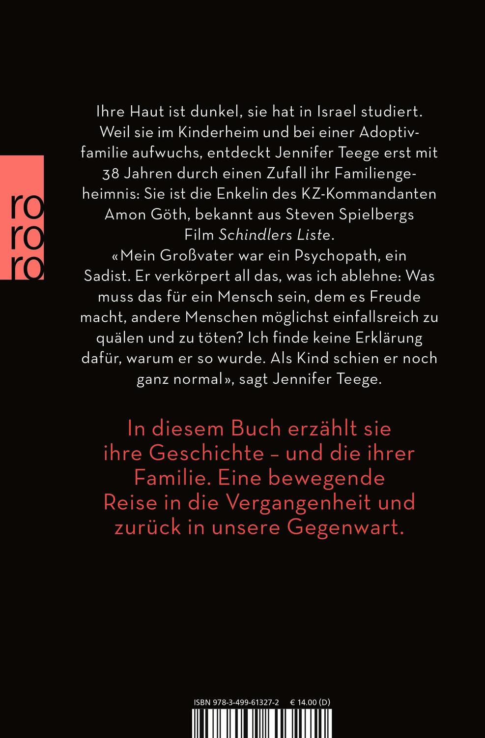 Rückseite: 9783499613272 | Amon | Mein Großvater hätte mich erschossen | Jennifer Teege (u. a.)