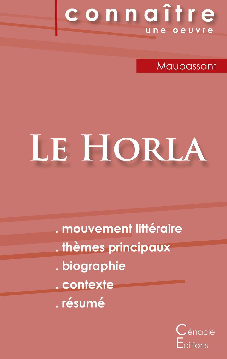 Cover: 9782367885025 | Fiche de lecture Le Horla de Guy de Maupassant (analyse littéraire...