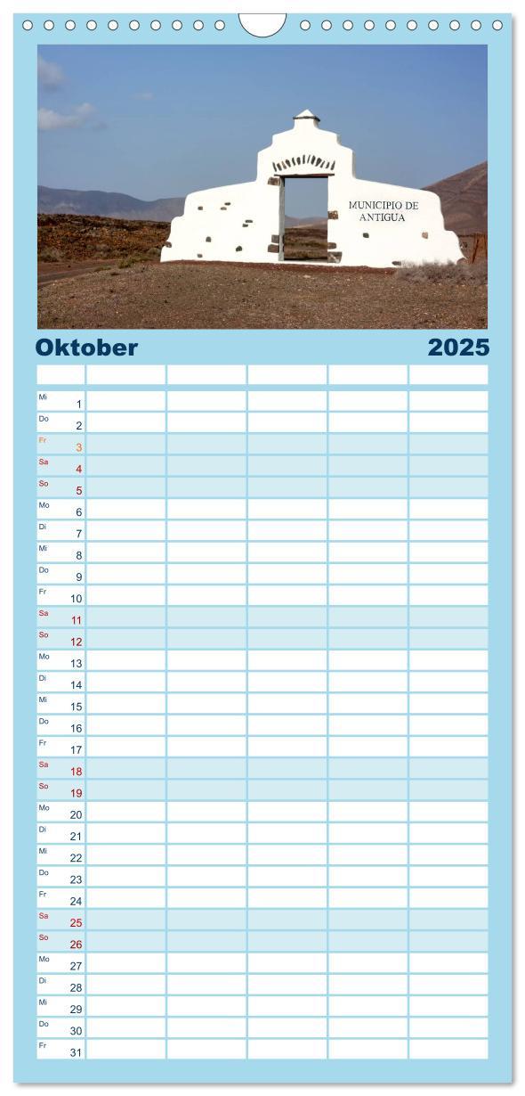 Bild: 9783457121474 | Familienplaner 2025 - Fuerteventura mit 5 Spalten (Wandkalender, 21...