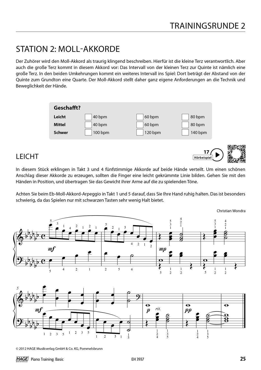 Bild: 9783866262157 | Piano Training Basic (mit CD) | Christian Wondra | Broschüre | Deutsch