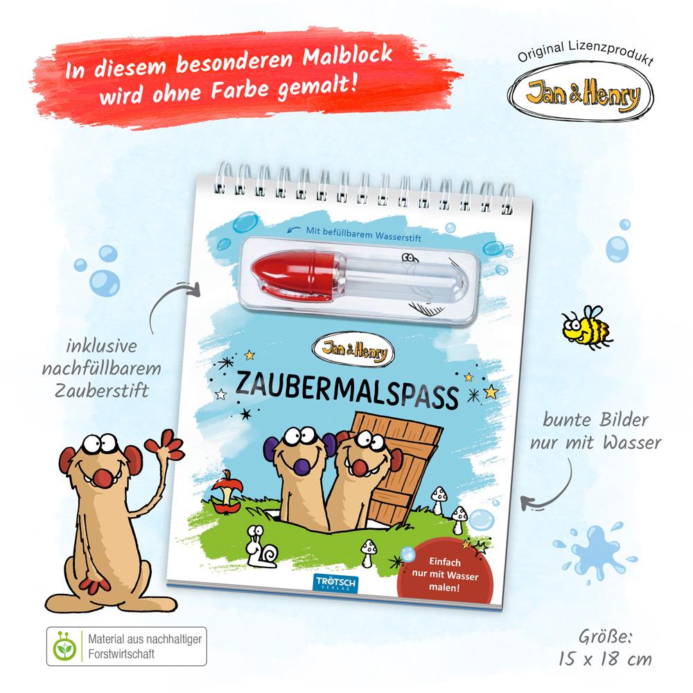 Bild: 9783988022813 | Trötsch Jan &amp; Henry Zaubermalspaß mit Wasserstift | KG | Taschenbuch