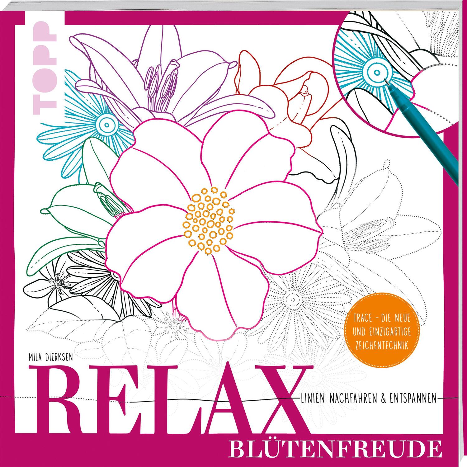 Cover: 9783735880895 | Relax Blütenfreude - Linien nachfahren &amp; entspannen | Mila Dierksen