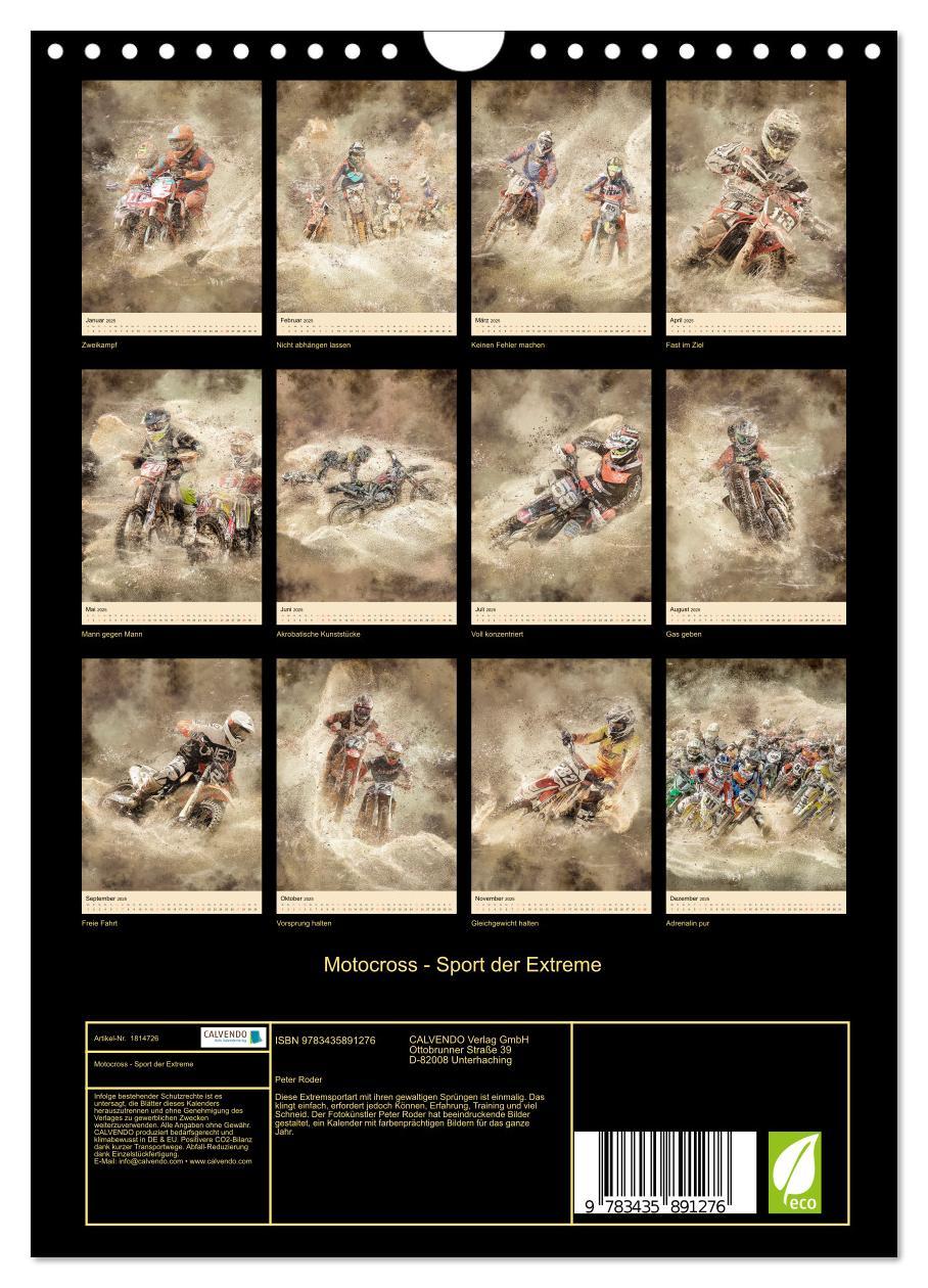 Bild: 9783435891276 | Motocross - Sport der Extreme (Wandkalender 2025 DIN A4 hoch),...