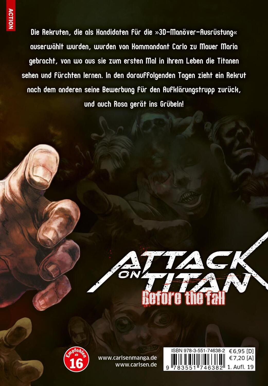 Rückseite: 9783551746382 | Attack on Titan - Before the Fall 14 | Hajime Isayama (u. a.) | Buch