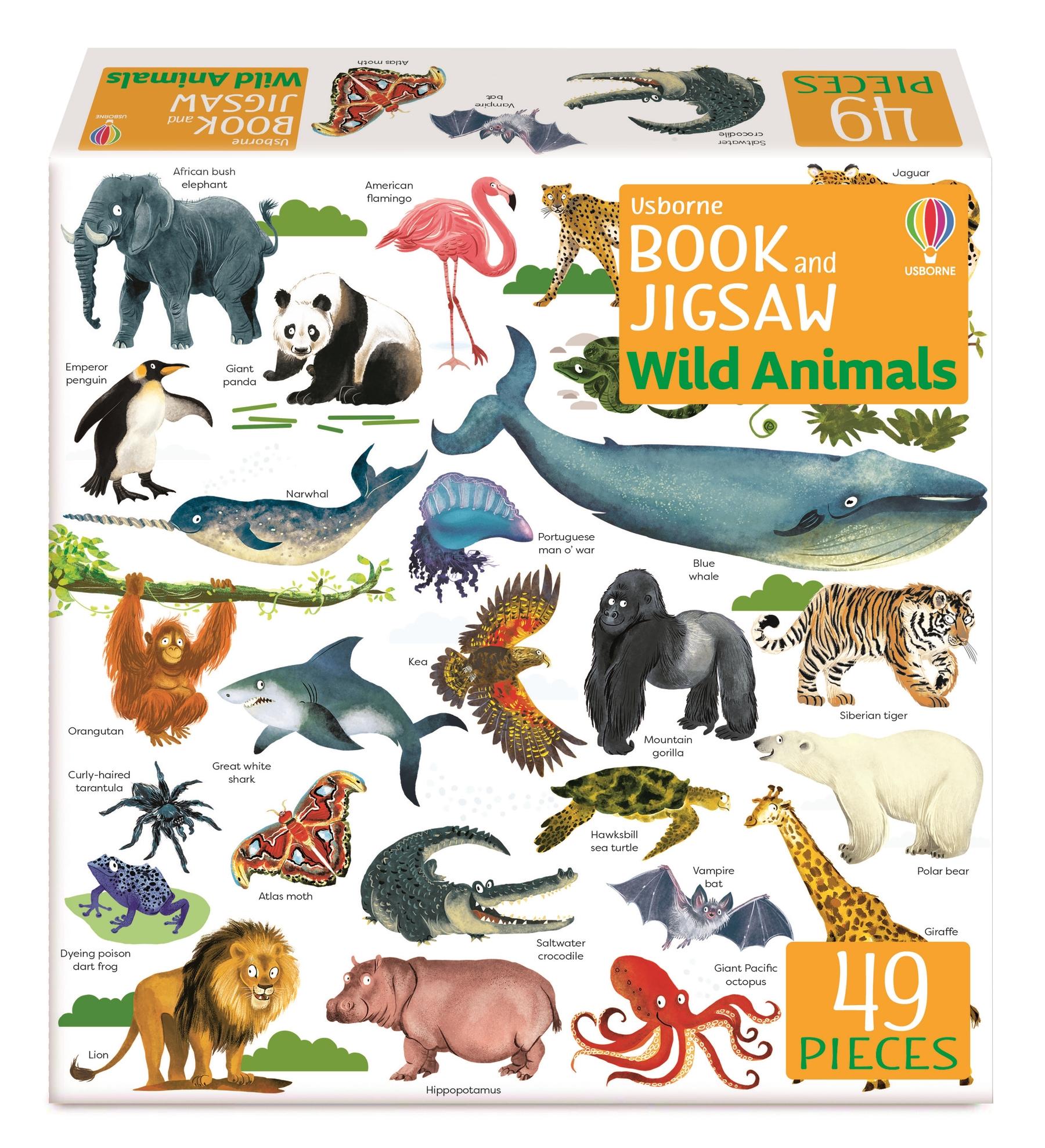 Cover: 9781803704845 | Usborne Book and Jigsaw Wild Animals | Sam Smith | Taschenbuch | 2023