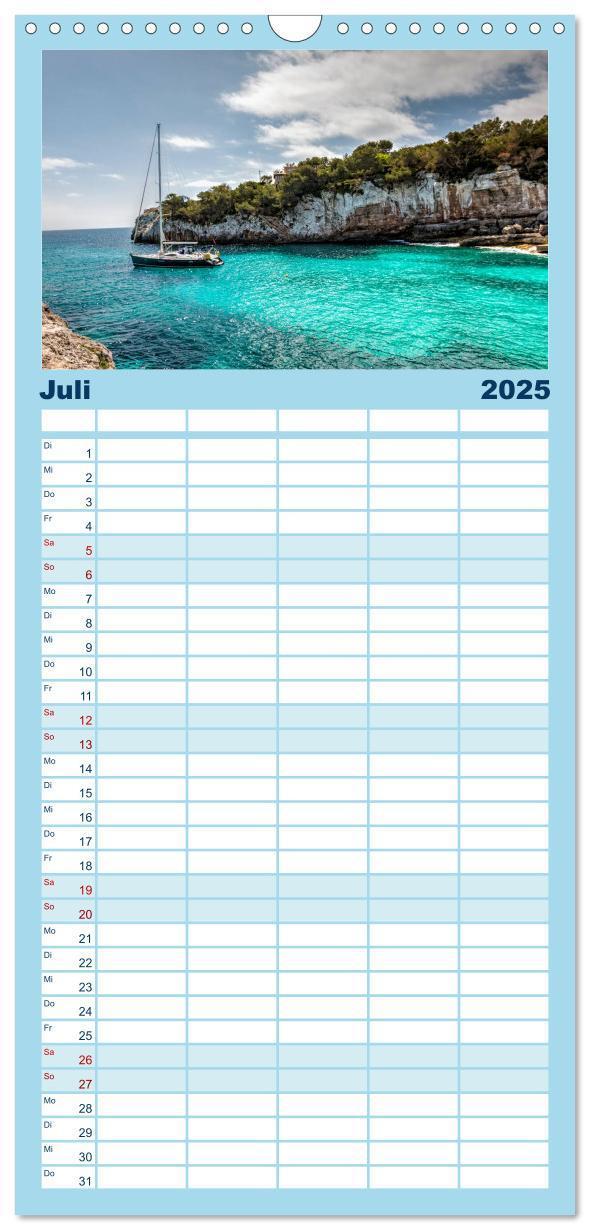 Bild: 9783457118054 | Familienplaner 2025 - Mallorca - Ahoi mit 5 Spalten (Wandkalender,...