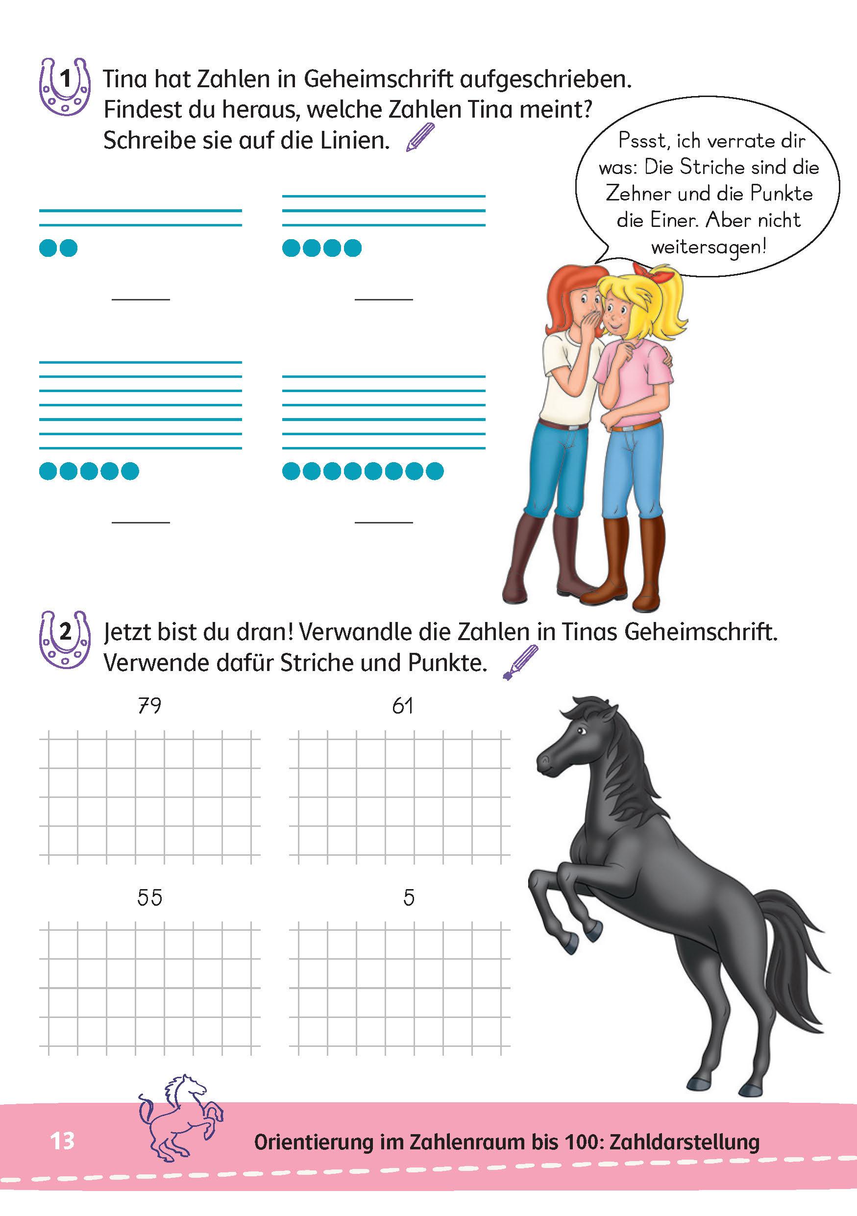 Bild: 9783129498064 | Bibi &amp; Tina: Mein Lernrätsel-Block Mathematik für die 2. Klasse | Buch