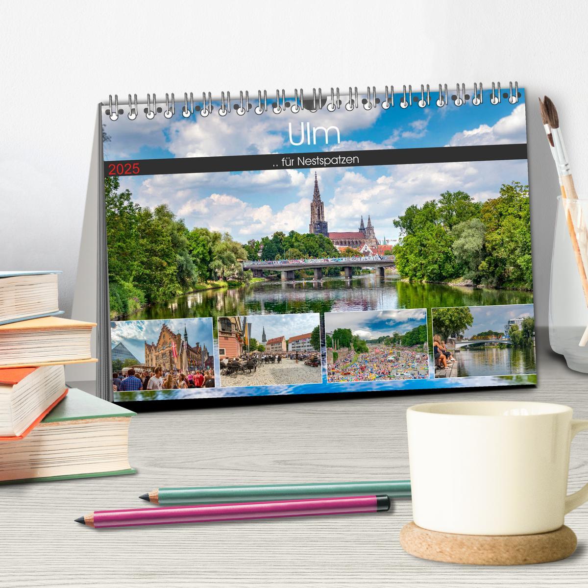 Bild: 9783435278701 | Ulm für Nestspatzen (Tischkalender 2025 DIN A5 quer), CALVENDO...