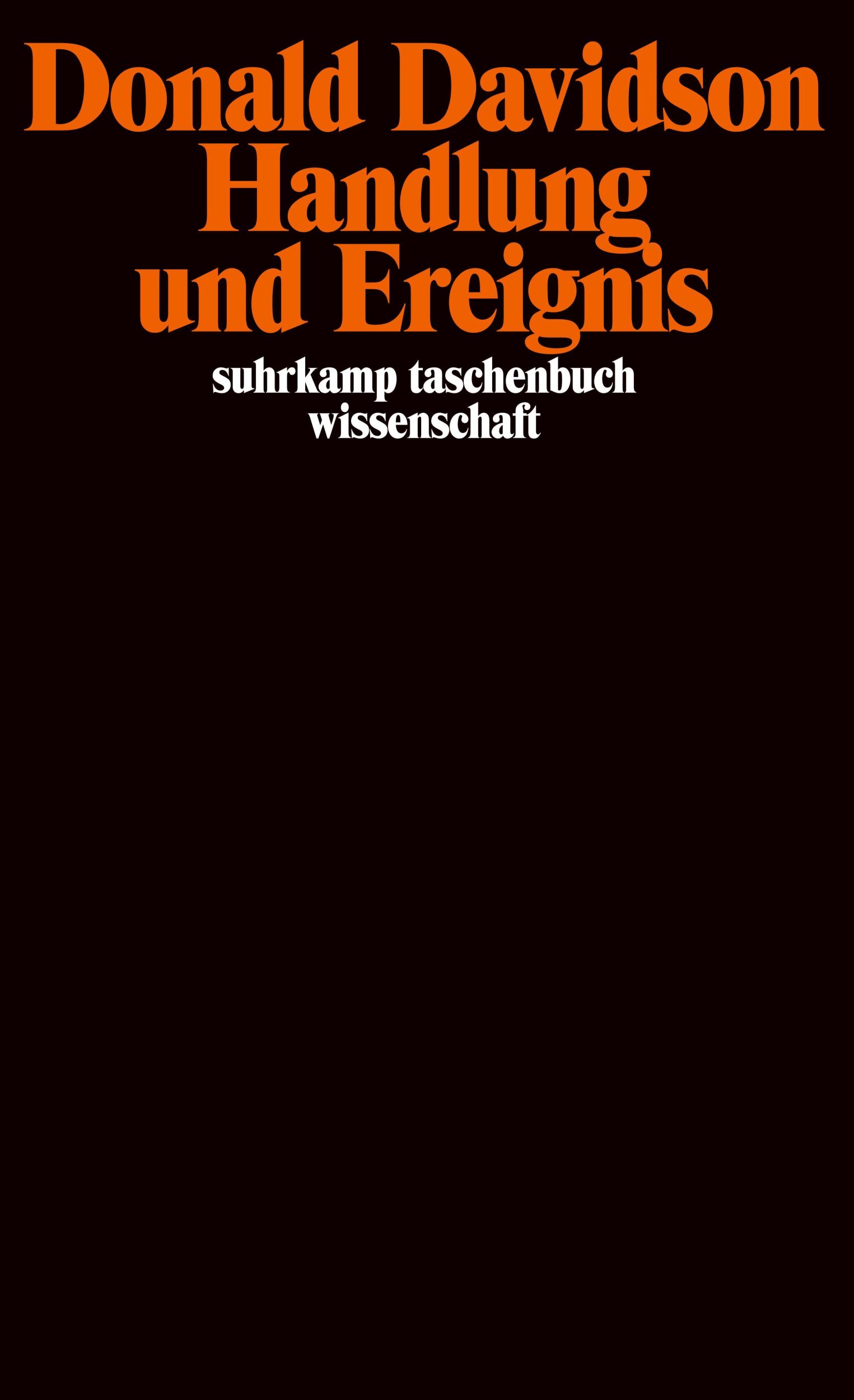 Cover: 9783518284957 | Handlung und Ereignis | Donald Davidson | Taschenbuch | 421 S. | 1990