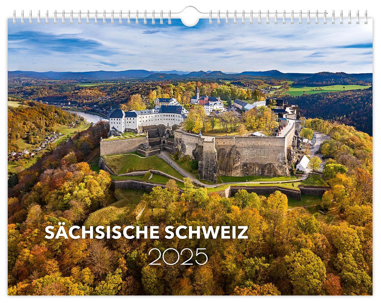 Cover: 9783910680593 | Kalender Sächsische Schweiz 2025 | 40 x 30 cm schwarzes Kalendarium