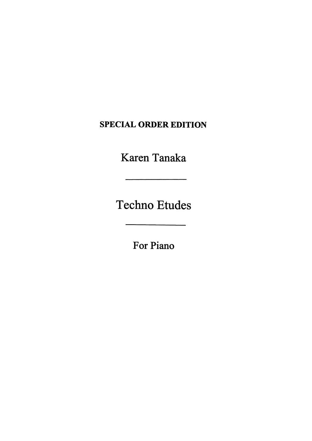 Cover: 9781849382649 | Techno Etudes | Karen Tanaka | Buch | 2002 | Chester Music