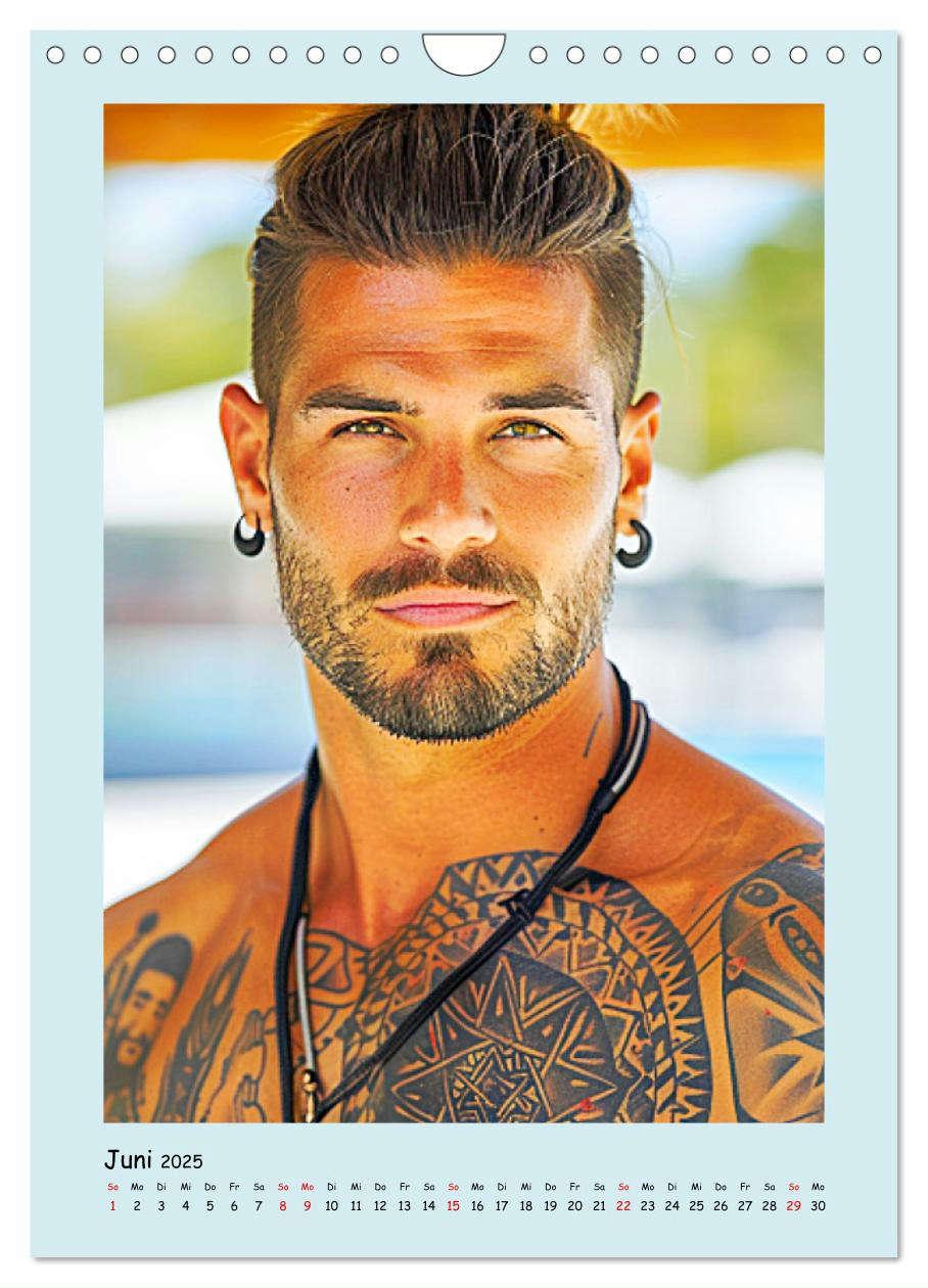 Bild: 9783457129623 | Tatoo-Boys. Coole Jungs am Meer (Wandkalender 2025 DIN A4 hoch),...