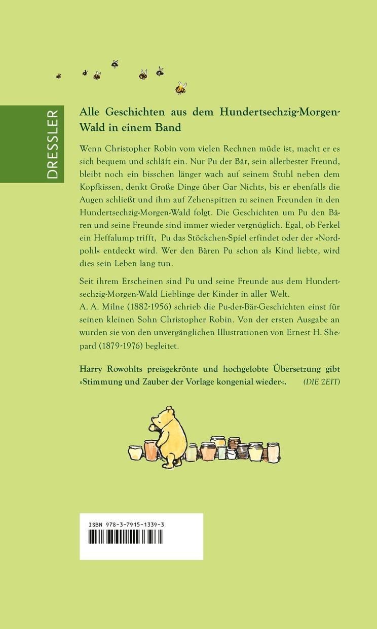 Rückseite: 9783791513393 | Pu der Bär | Alan Alexander Milne | Buch | Dressler | 331 S. | Deutsch