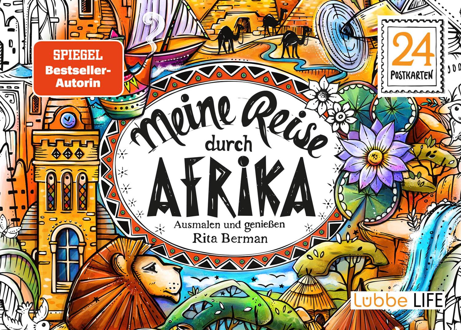 Cover: 9783404060139 | Meine Reise durch Afrika - 24 Postkarten | Rita Berman | Taschenbuch