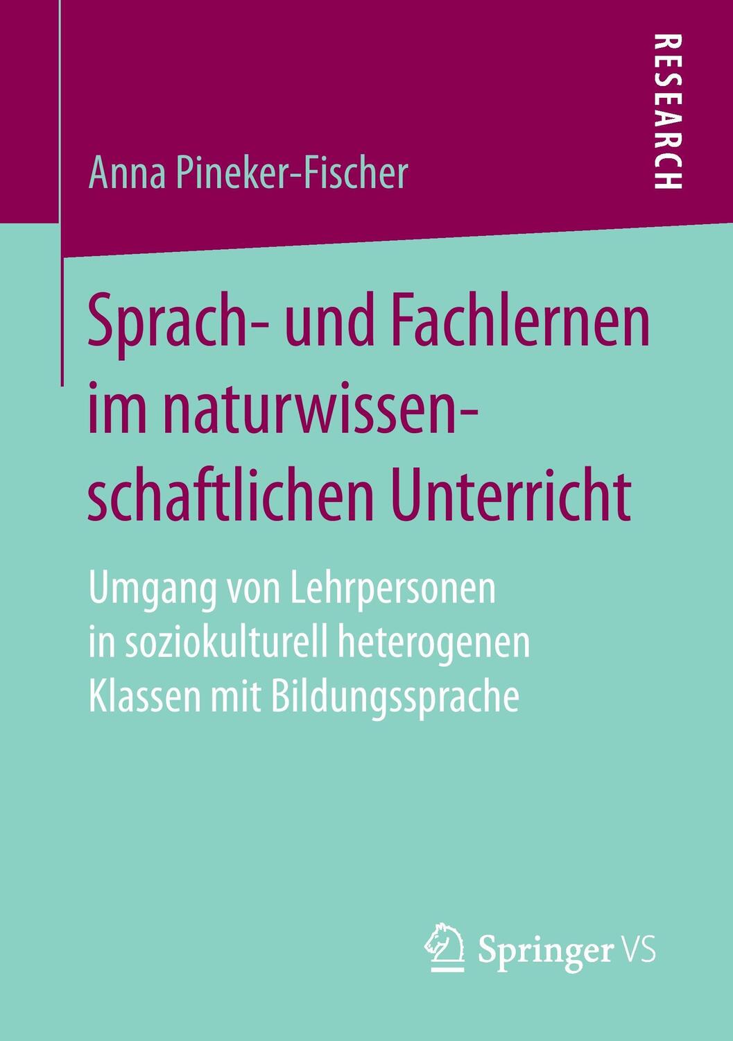 Cover: 9783658163525 | Sprach- und Fachlernen im naturwissenschaftlichen Unterricht | Buch