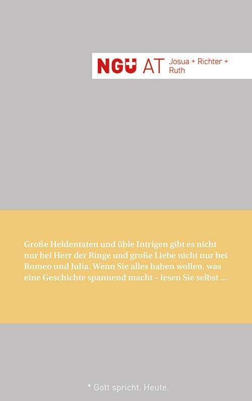 Cover: 9783765599101 | NGÜ AT: Josua, Richter, Ruth | Taschenbuch | Paperback | Deutsch