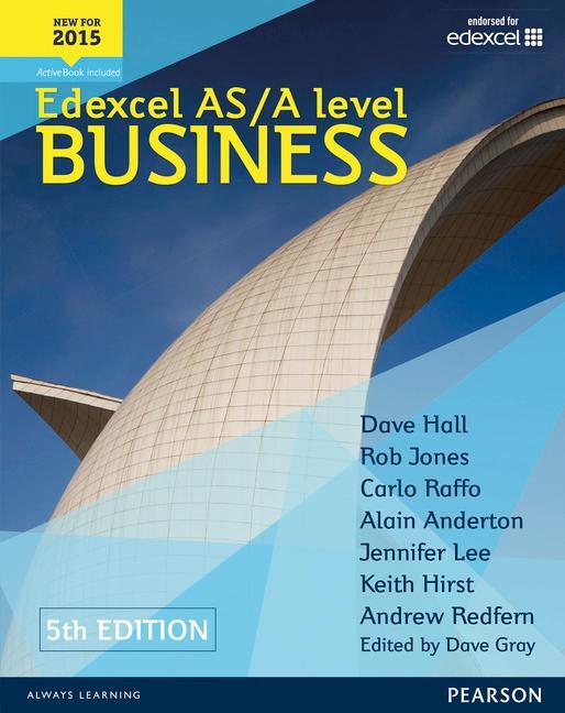 Cover: 9781447983545 | Edexcel AS/A level Business 5th edition Student Book and ActiveBook