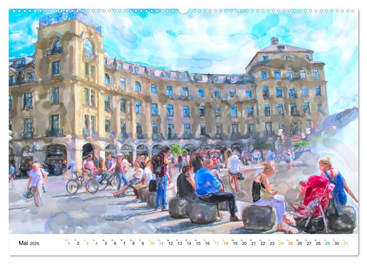 Bild: 9783435165537 | München - Bayerns Landeshauptstadt in Aquarellfarben (Wandkalender...