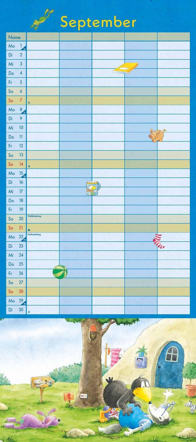 Bild: 4250809653693 | Der kleine Rabe Socke Familienkalender 2025 - Wandkalender -...