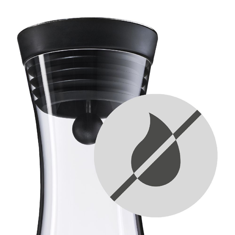 Bild: 4000530643599 | WMF Basic Wasserkaraffe aus Glas, 1 Liter, Glaskaraffe mit Deckel,...