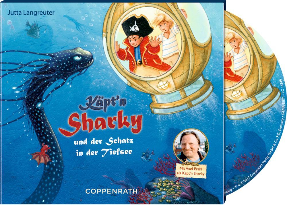 Cover: 4050003942445 | Käpt'n Sharky und der Schatz in der Tiefsee (CD) | Jutta Langreuter