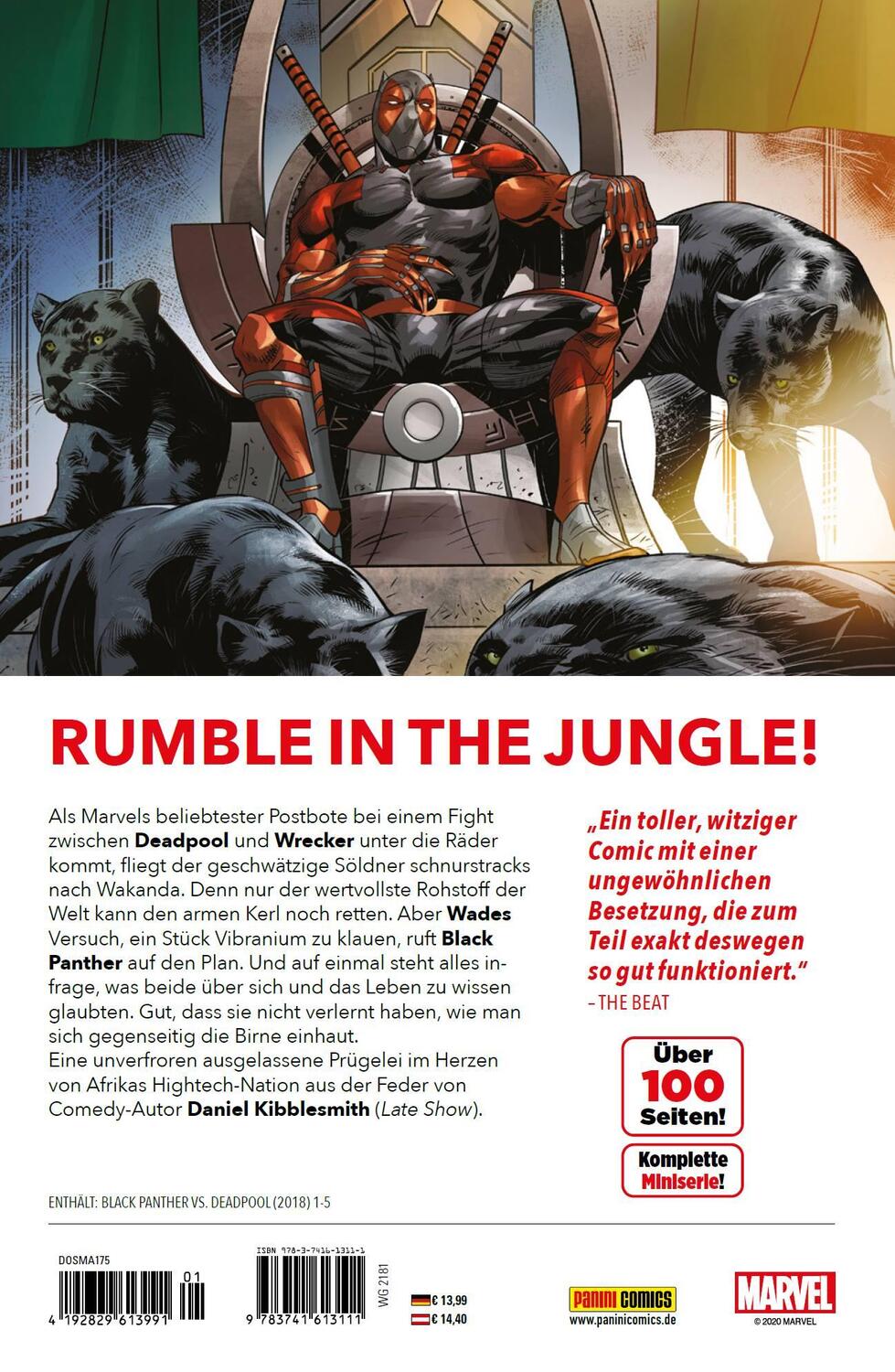 Rückseite: 9783741613111 | Deadpool vs. Black Panther | Für eine Handvoll Vibranium | Taschenbuch