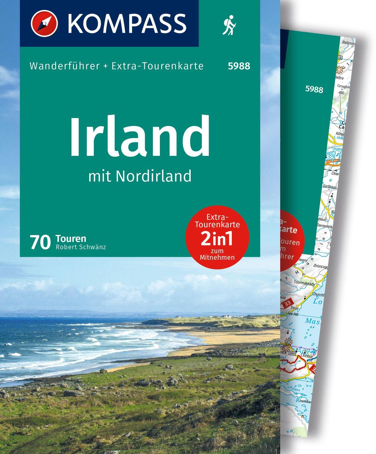 Cover: 9783991542117 | KOMPASS Wanderführer Irland mit Nordirland, 70 Touren mit...