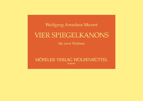 Cover: 9790203710110 | 4 Spiegelkanons | Wolfgang Amadeus Mozart | Buch | EAN 9790203710110