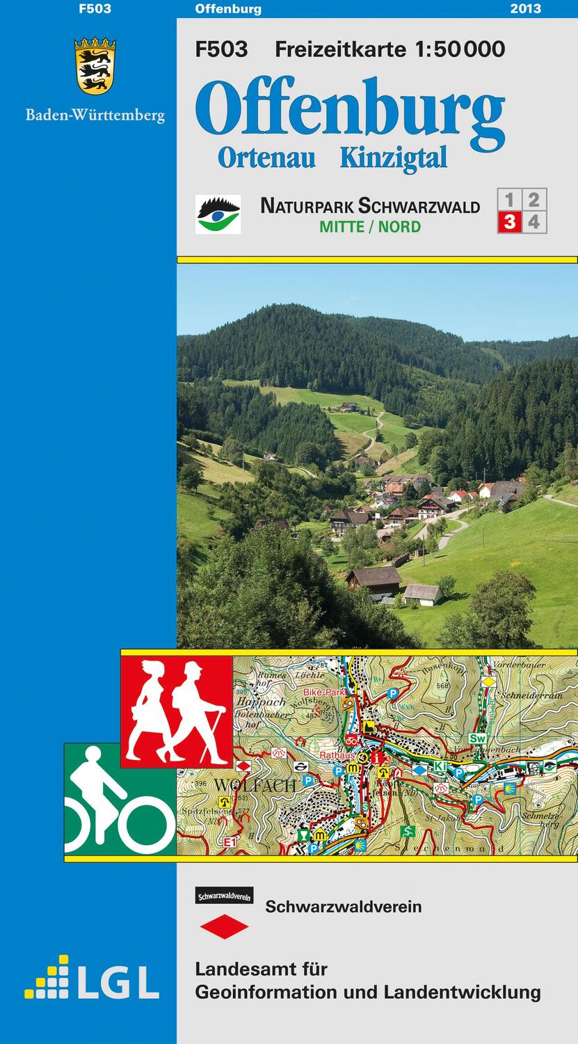 Cover: 9783890215969 | LGL BW 50 000 Freizeit Offenburg, Ortenau, Kinzigtal | (Land-)Karte