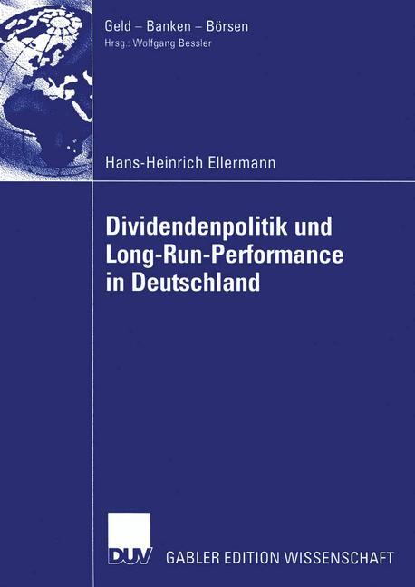 Cover: 9783824478293 | Dividendenpolitik und Long-Run-Performance in Deutschland | Ellermann