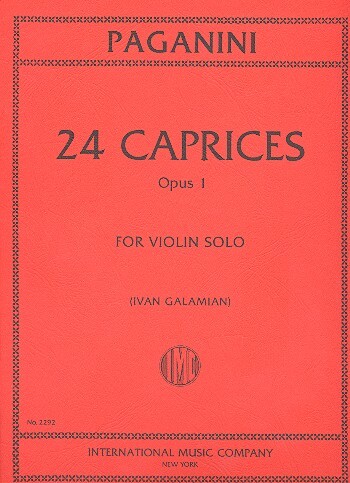 Cover: 9790220418051 | Capricci (24) Op. 1 (Galamian) | Nicolò Paganini | Buch